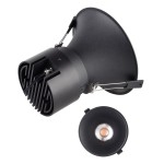 Foco Downlight LED COB Fijo Redondo Ø155mm 20w IP65 Konic VC, Blanco ó Negro